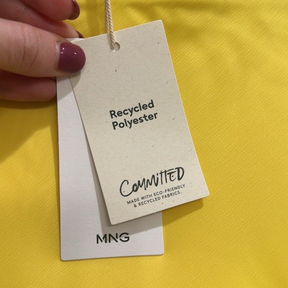 Mango- NWT Yellow silk midi skirt - Picture 7 of 7